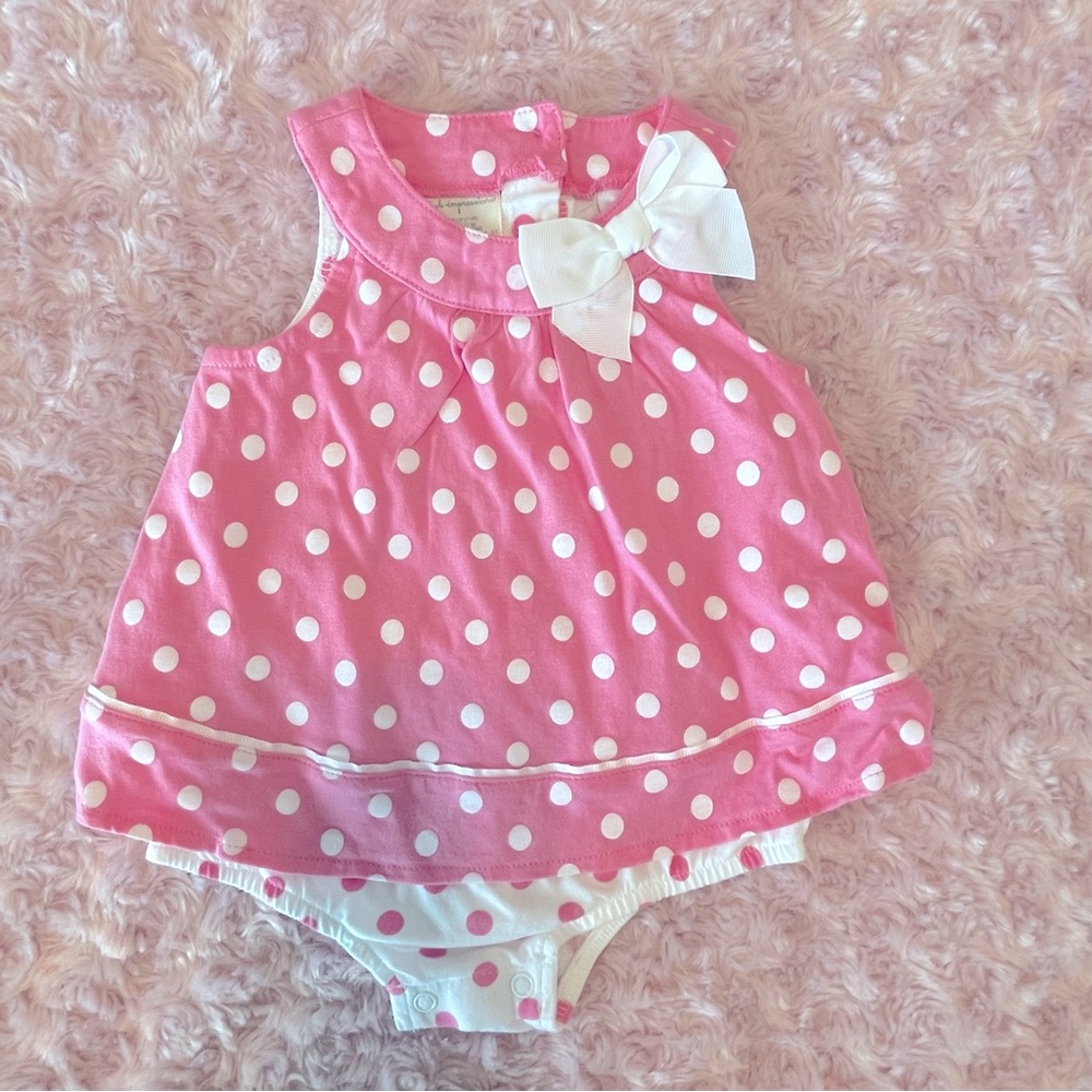 First Impressions Baby Girl Dotted Sunsuit